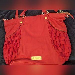 Betsey Johnson Coral Hobo Bag/Purse